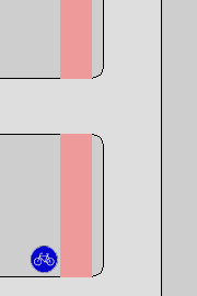 Radweg-Fortsetzung ohne Benutzungspflicht links