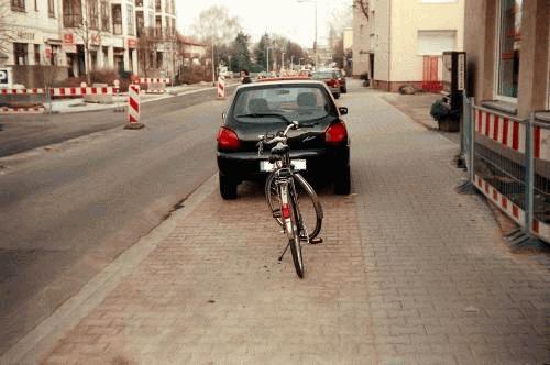 Radweg unpassierbar